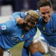 Victor Osimhen, Giacomo Raspadori. (REUTERS/Ciro De Luca)