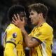 Carlos Baleba, Matt O'Riley (REUTERS/Peter Cziborra)