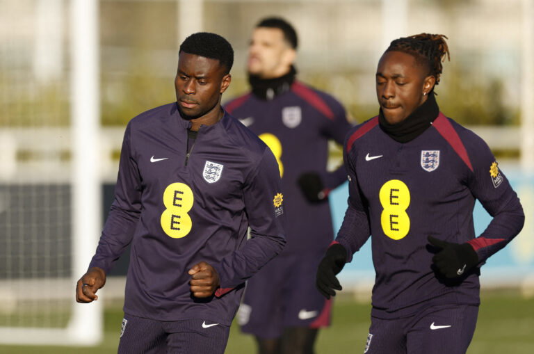 Marc Guehi and Eberechi Eze. (REUTERS/Jason Cairnduff)