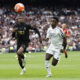 Real Madrid's Vinicius Junior in action with Valencia's Cristhian Mosquera. (REUTERS/Juan Medina)