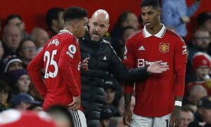 Jadon Sancho and Marcus Rashford. (REUTERS/Craig Brough)