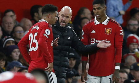 Jadon Sancho and Marcus Rashford. (REUTERS/Craig Brough)