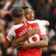 Gabriel, Jesus, Leandro Trossard. (REUTERS)