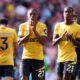 Wolverhampton Wanderers' Jean-Ricner Bellegarde and Chiquinho. (REUTERS/Ian Walton)