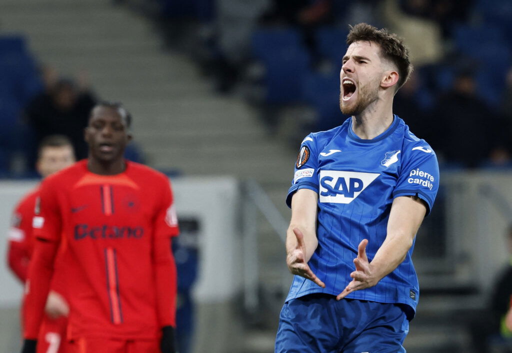 Hoffenheim's Anton Stach. (Reuters/Heiko Becker)