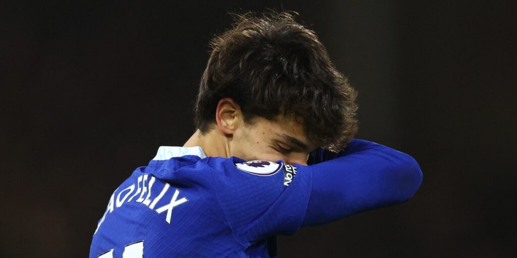 Joao Felix playing for Chelsea.