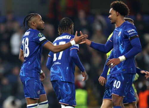 Christopher Nkunku, Renato Veiga. (REUTERS/Isabel Infantes)