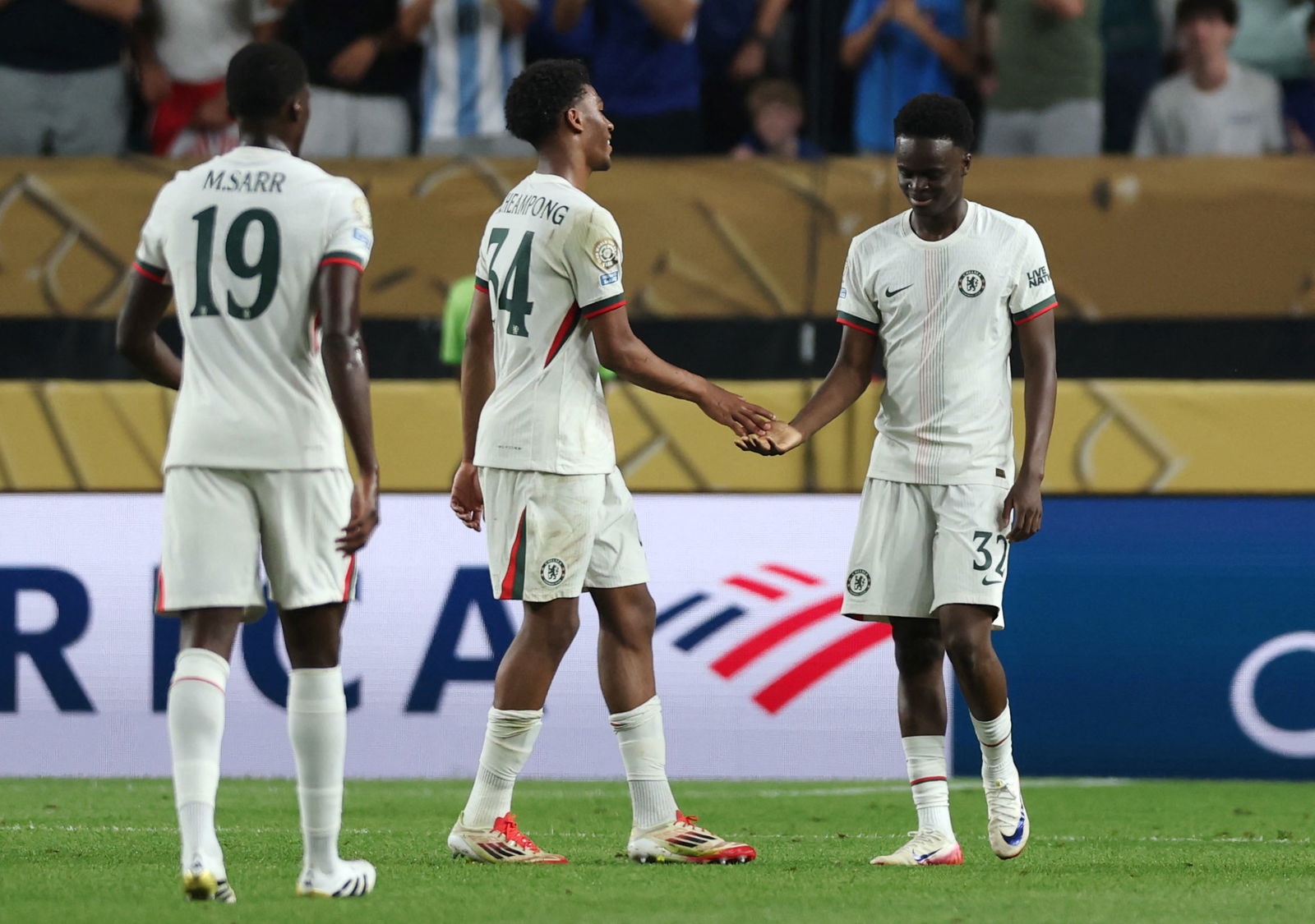 Tyrique George and Josh Acheampong. (REUTERS/Lee Smith)