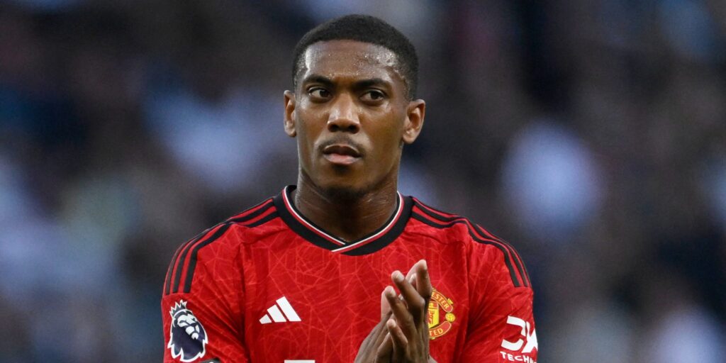 Manchester United forward Anthony Martial during a Premier League match.