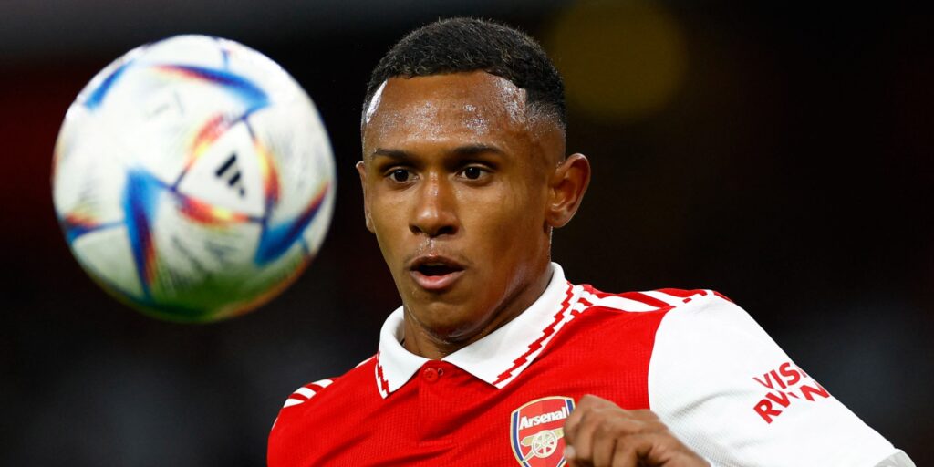 Marquinhos playing in a friendly for Arsenal.