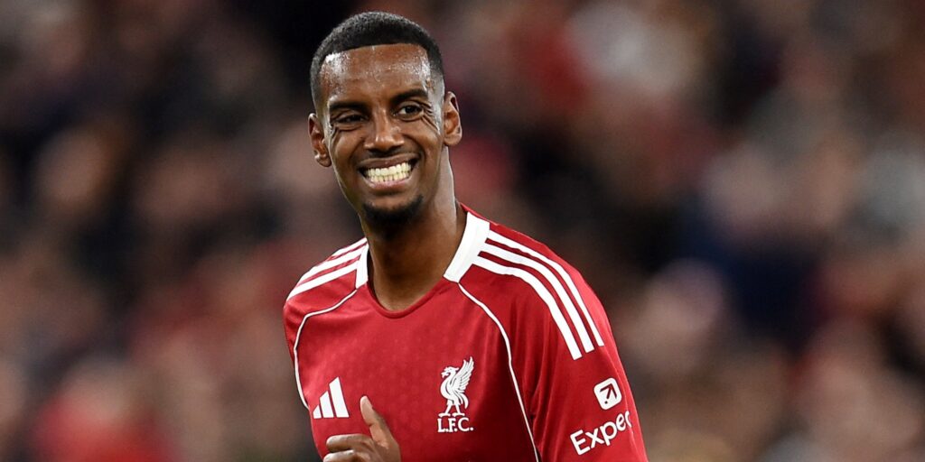 Liverpool striker Alexander Isak during a match.