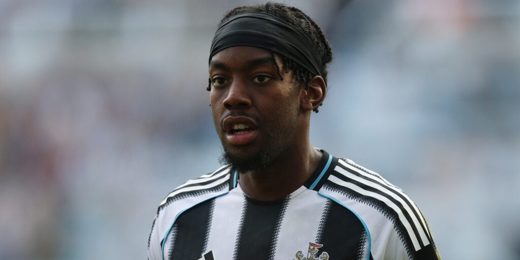 Newcastle United winger Anthony Elanga during a match.