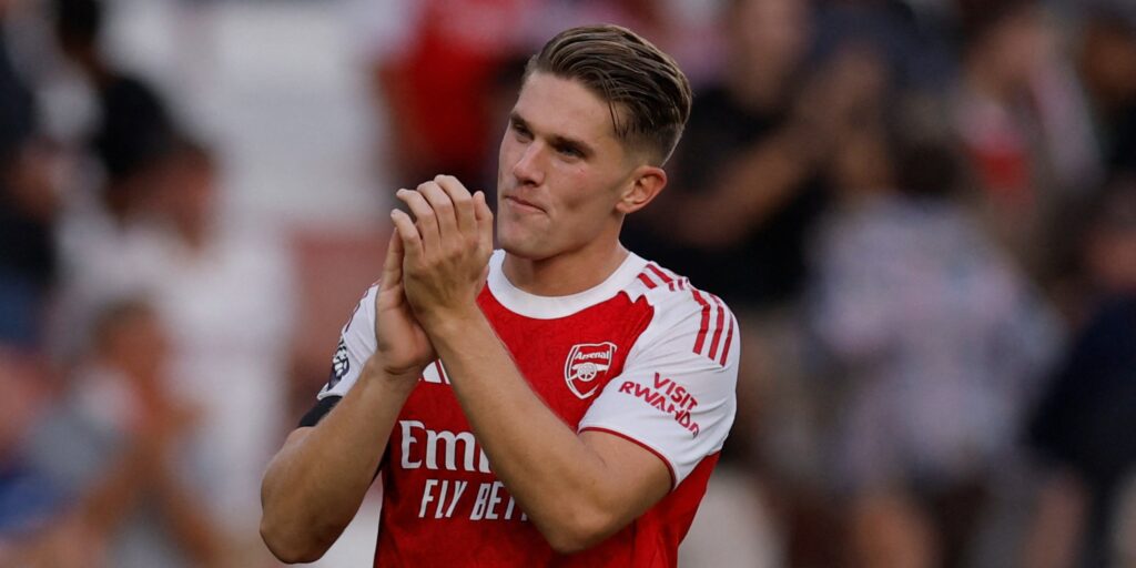 Arsenal forward Viktor Gyokeres during a Premier League match.
