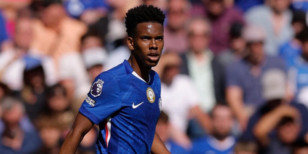 Chelsea's Estevao during a Premier League match.