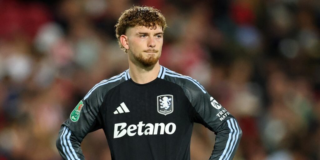 Aston Villa's Harvey Elliott during a Carabao Cup match.