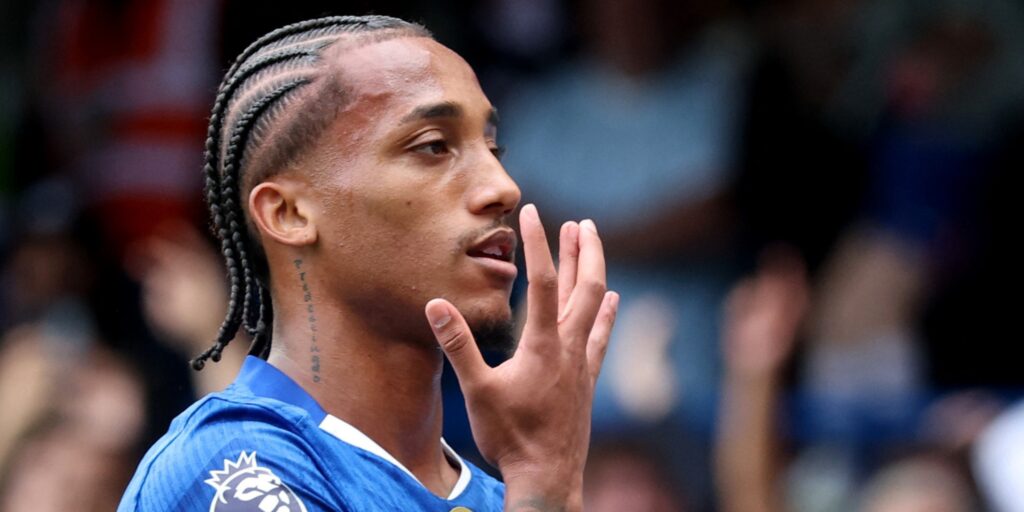 Chelsea forward Joao Pedro during a Premier League match.