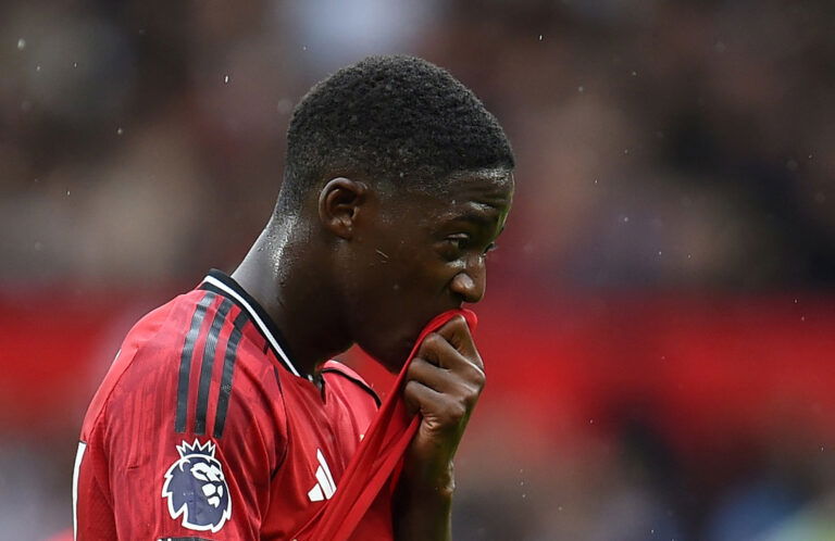 Kobbie Mainoo. (REUTERS/Peter Powell)