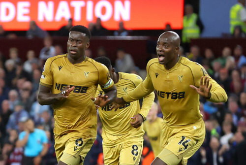 Crystal Palace's Marc Guehi and Jean-Philippe Mateta. (Reuters/Craig Brough)