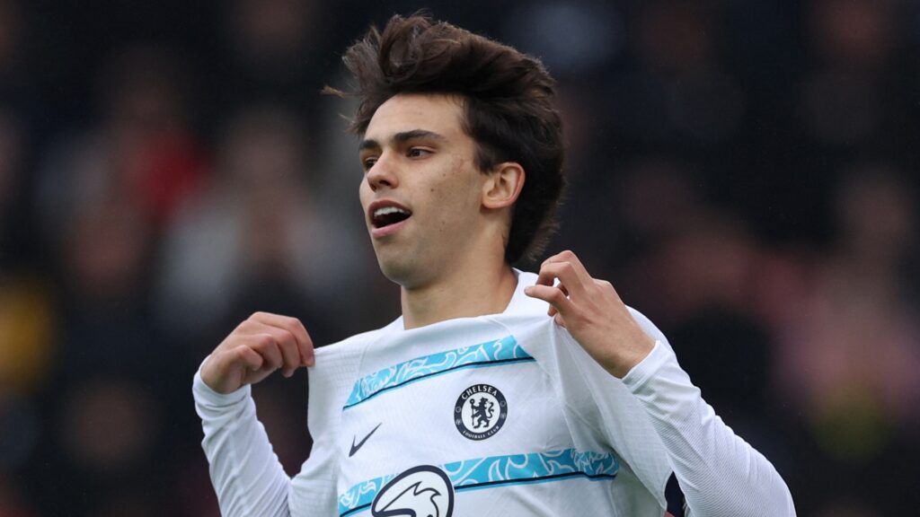 Chelsea's Joao Felix celebrates during a match.