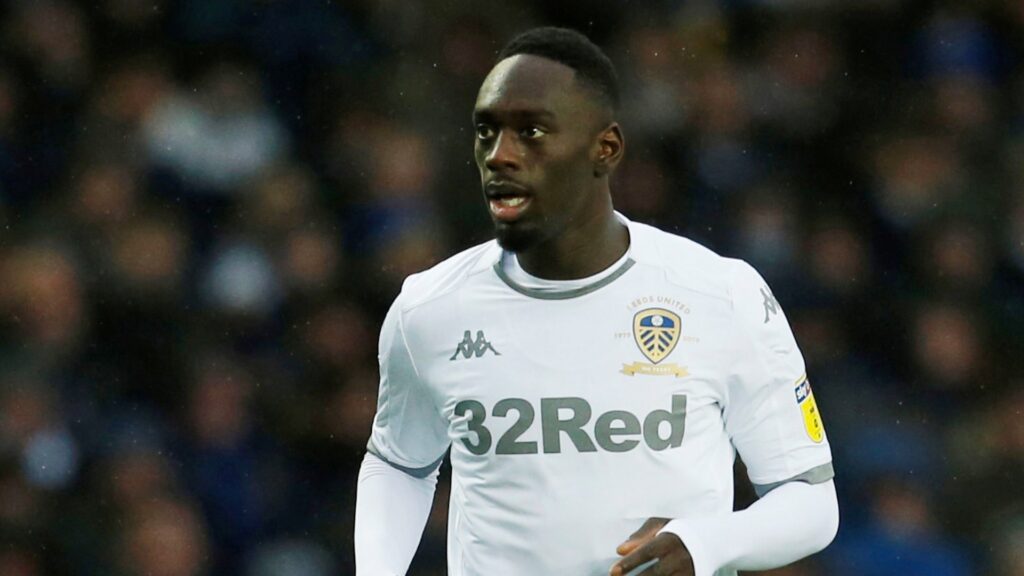 Leeds United forward Jean-Kevin Augustin during a match.