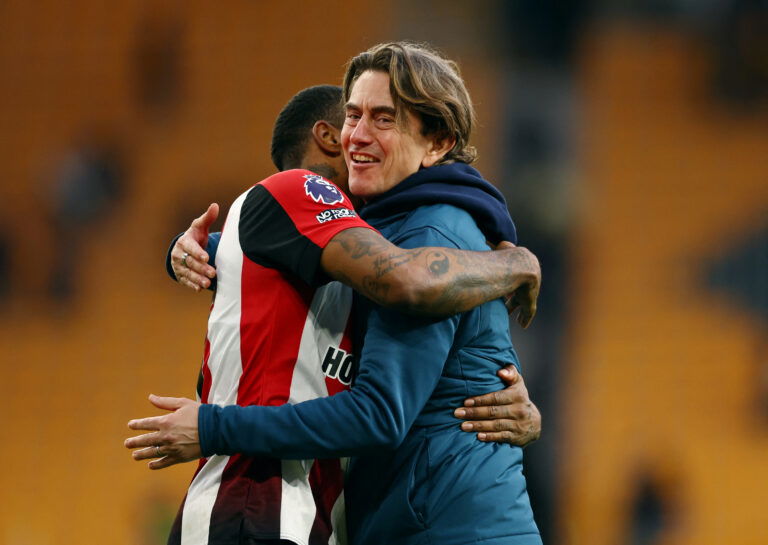 Ivan Toney, Thomas Frank. (Reuters/Andrew Boyers)