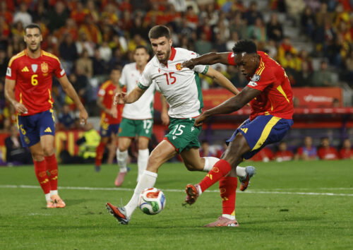 Spain's Samu Aghehowa. (REUTERS/Susana Vera)