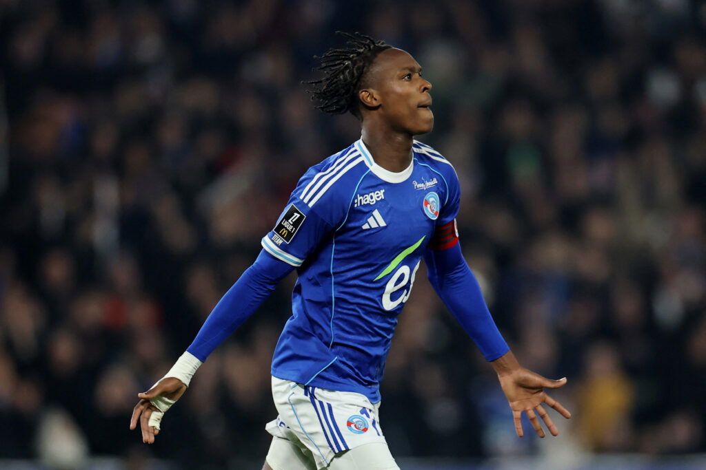 Strasbourg's Emanuel Emegha. (REUTERS/Christian Hartmann)