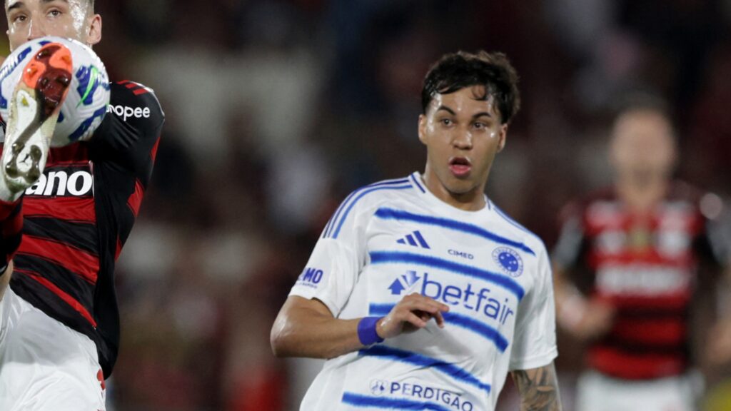 Cruzeiro forward Kaio Jorge during a Brazilian Serie A match.