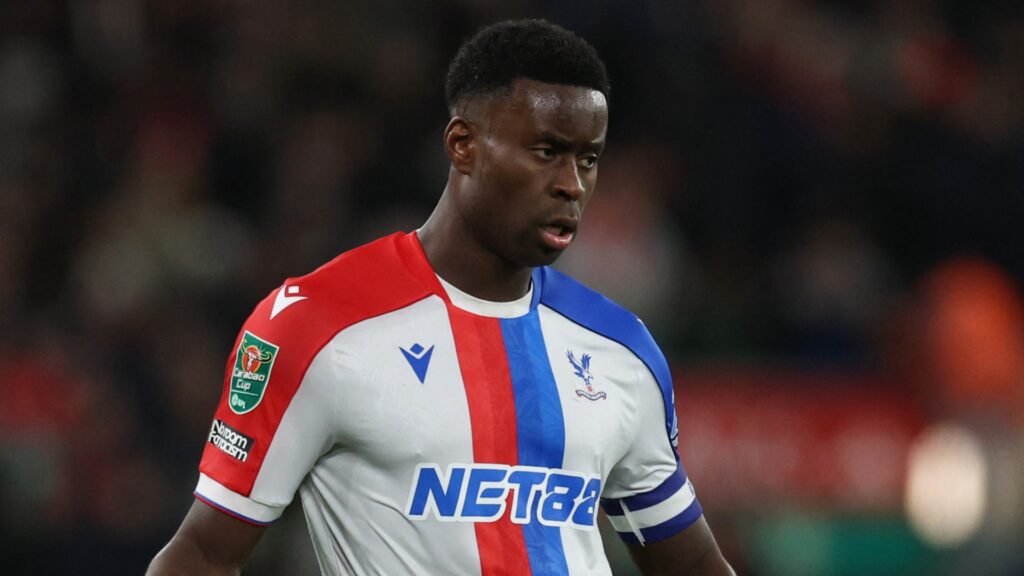 Crystal Palace defender Marc Guehi during a Carabao Cup game.