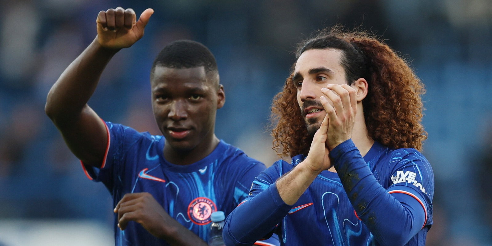 Chelsea's Moises Caicedo and Marc Cucurella. (Getty)