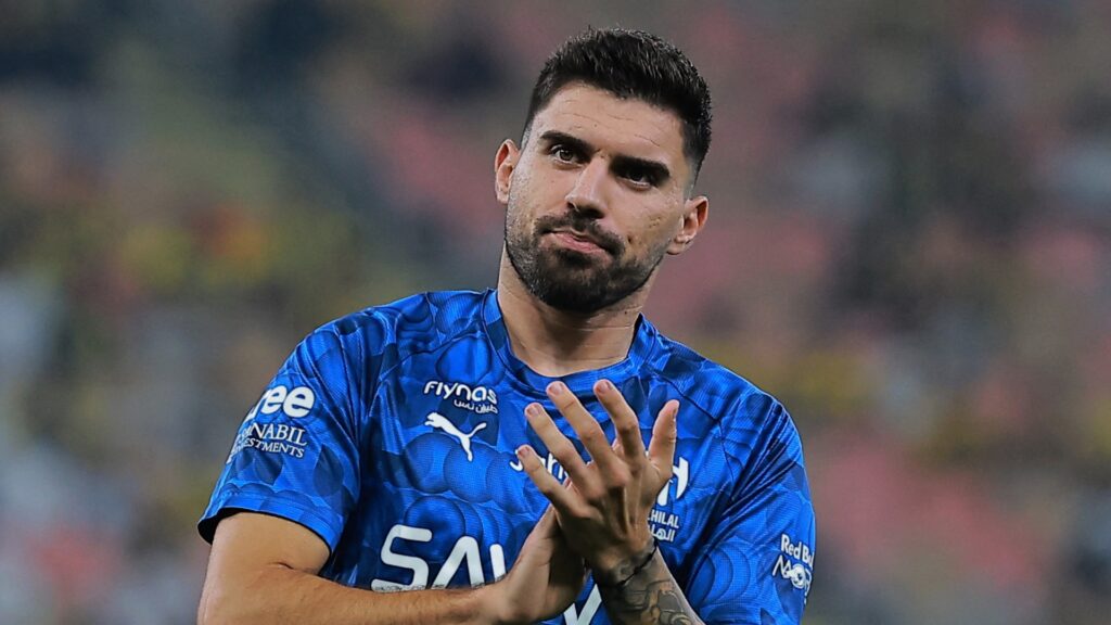 Al-Hilal midfielder Ruben Neves during a Saudi Pro League match.