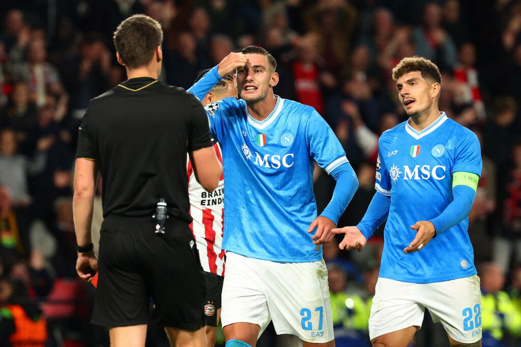 Napoli's Lorenzo Lucca. (REUTERS/Piroschka Van De Wouw)