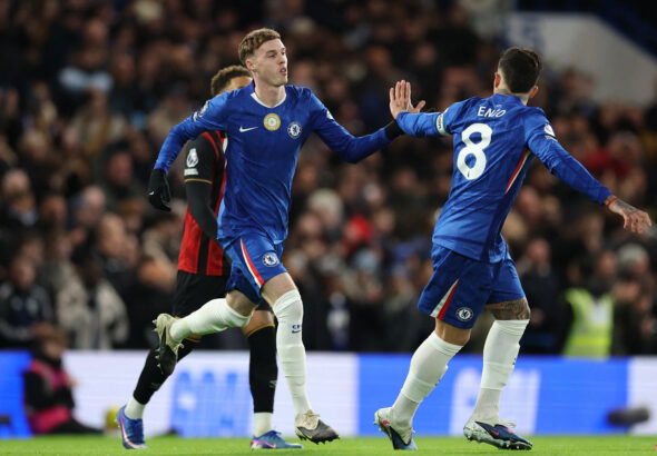 Chelsea's Cole Palmer and Enzo Fernandez. (Reuters/Andrew Boyers)