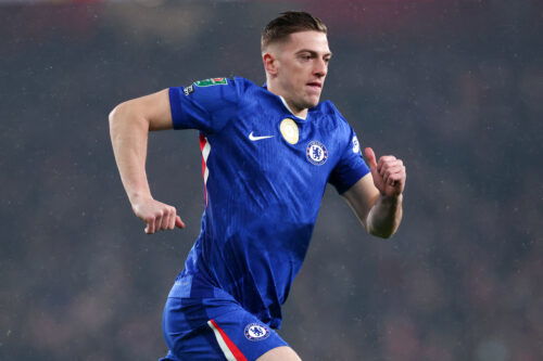 Liam Delap. (Marc Atkins/Getty Images)