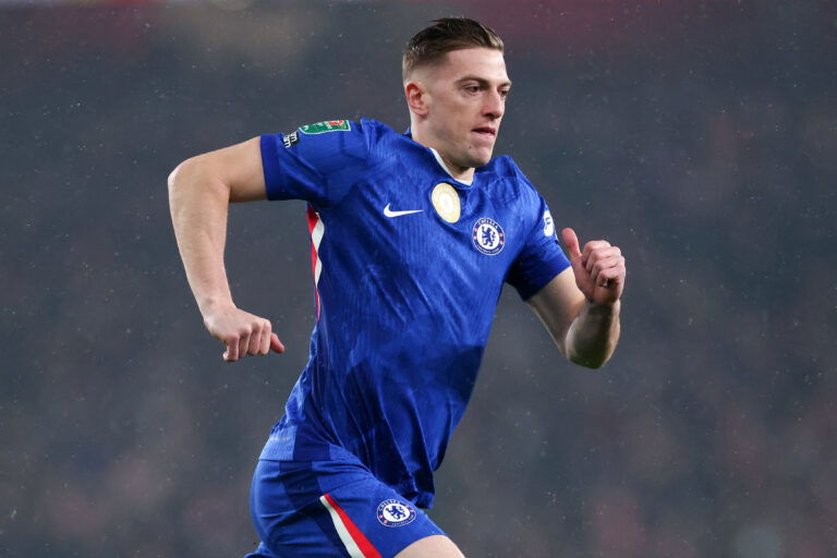 Liam Delap. (Marc Atkins/Getty Images)