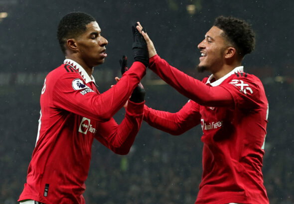 Marcus Rashford, Jadon Sancho. (David Rogers/Getty Images)