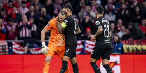 Antonin Kinsky had a night to forget against Atletico. (Alberto Gardin/Eurasia Sport Images/Getty Images)