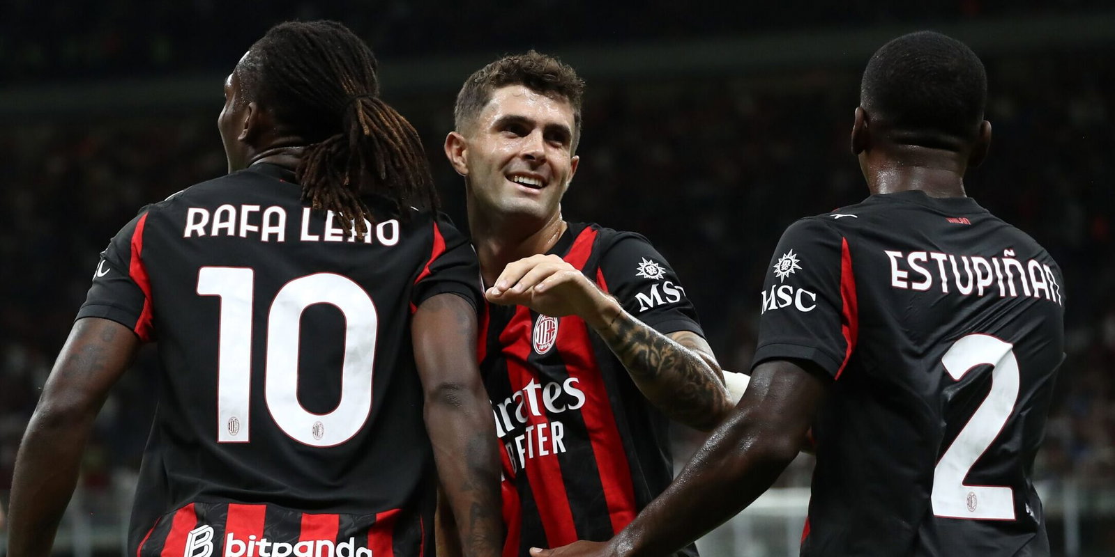 Rafael Leao, Christian Pulisic. (Marco Luzzani/Getty Images)