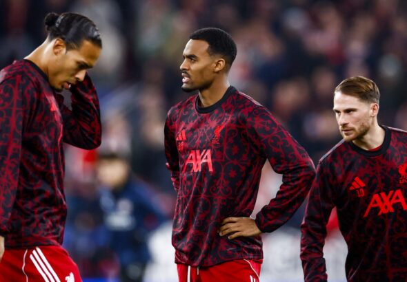 Virgil van Dijk, Ryan Gravenberch, Alexis Mac Allister. (ANP via Getty Images)