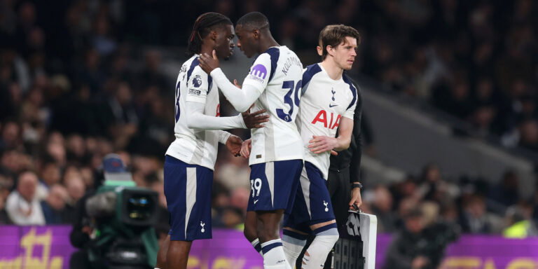 Yves Bissouma, Conor Gallagher, Randal Kolo Muani. (Julian Finney/Getty Images)