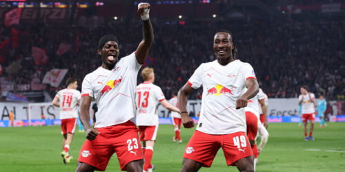 Yan Diomande, Castello Lukeba. (Ronny HARTMANN / AFP via Getty Images)