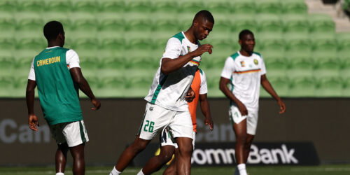 Christian Kofane of Cameroon. (Morgan Hancock - FIFA/FIFA via Getty Images)