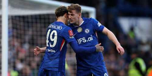 Alejandro Garnacho, Liam Delap. (Izzy Poles - AMA/Getty Images)