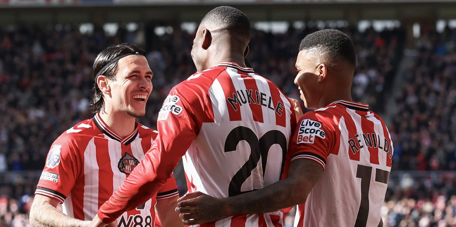 Sunderland's Nordi Mukiele, Enzo Le Fee and Reinildo Mandava. (Lee Parker - CameraSport via Getty Images)
