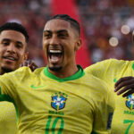 Savinho, Raphinha, Vinicius Jr. (FEDERICO PARRA/AFP via Getty Images)