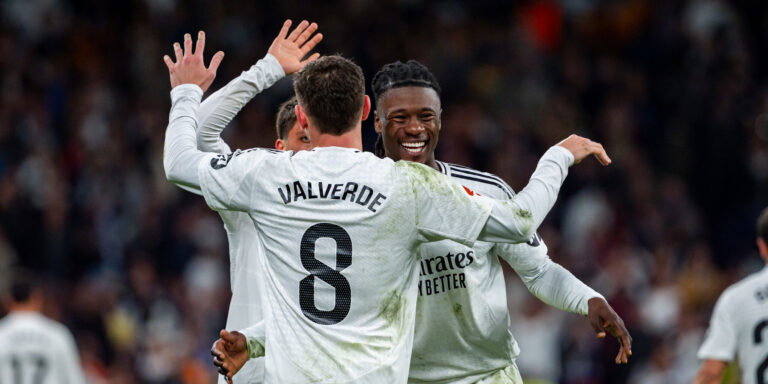Federico Valverde, Eduardo Camavinga. (Alberto Gardin/NurPhoto via Getty Images)