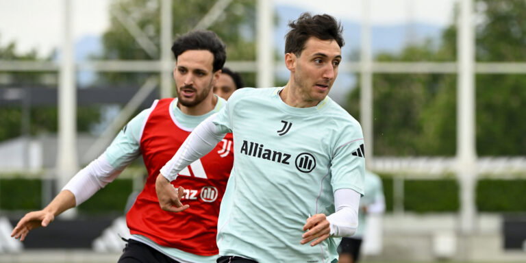 Andrea Cambiaso and Federico Gatti. (Photo by Filippo Alfero - Juventus FC/Juventus FC via Getty Images)