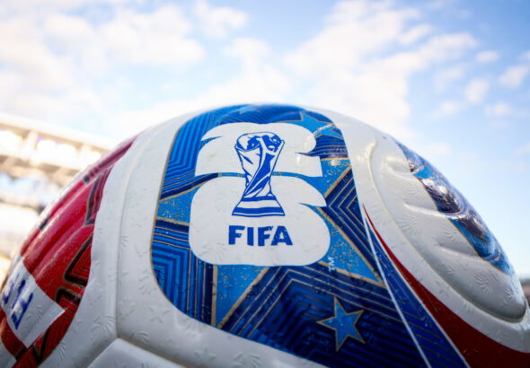 FIFA World Cup 2026 ball and tournament branding ahead of the tournament in the United States, Canada and Mexico