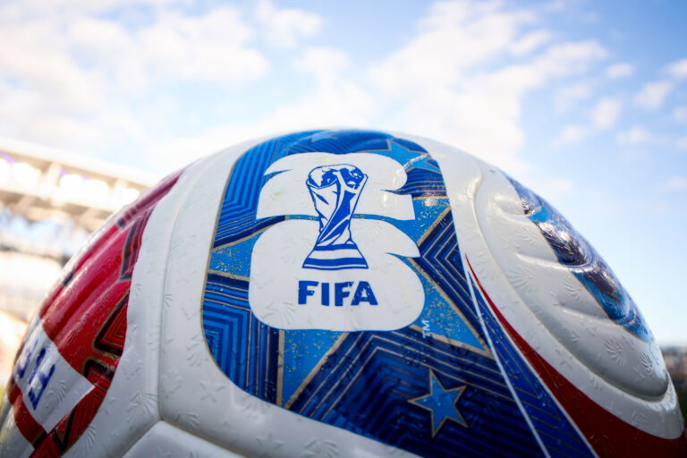 FIFA World Cup 2026 ball and tournament branding ahead of the tournament in the United States, Canada and Mexico